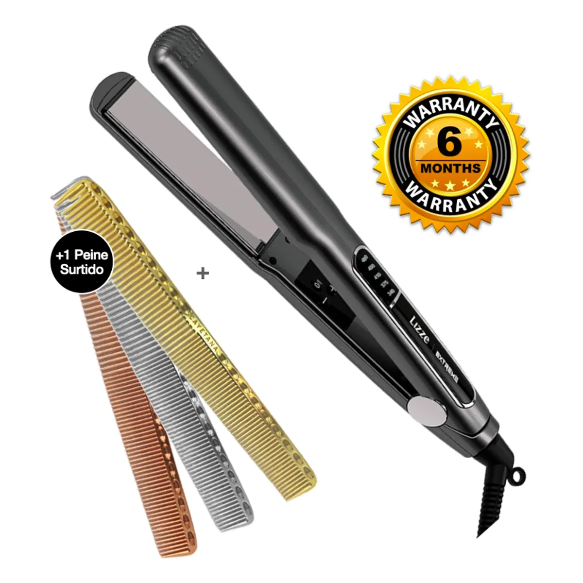 LIZZE - PLANCHA LIZZE EXTREME 480F + PEINE SURTIDO