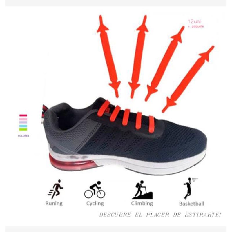 GENERICO - PASADOR DE SILICONA PARA ZAPATILLAS