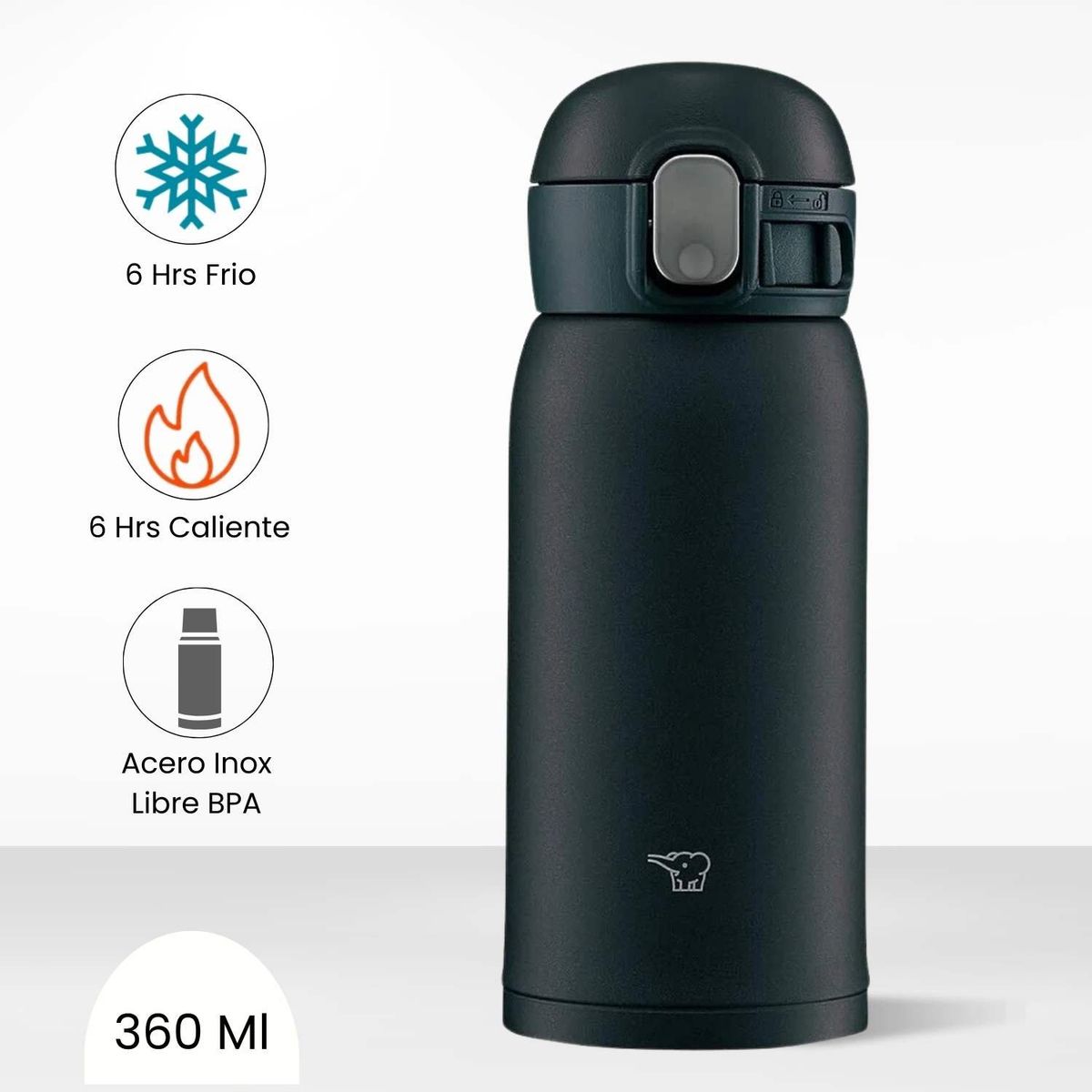 ZOJIRUSHI - Termo de Bebida Baby Mug Zojirushi Negro 360 Ml