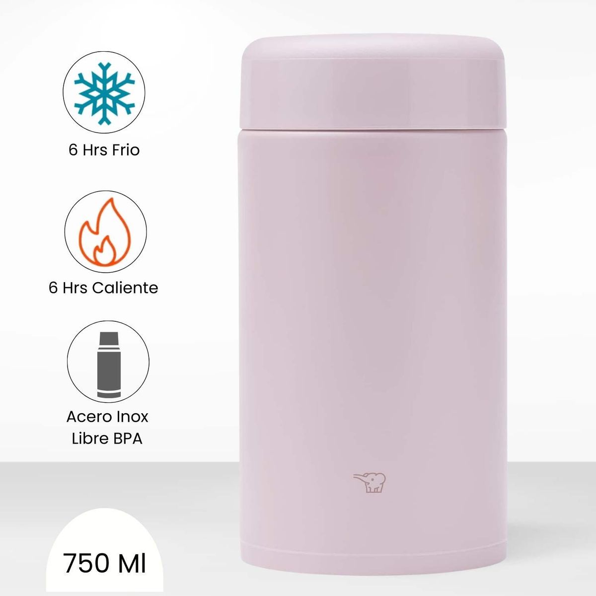 ZOJIRUSHI - Termo de Comida Un Division Zojirushi Rosa 750 Ml
