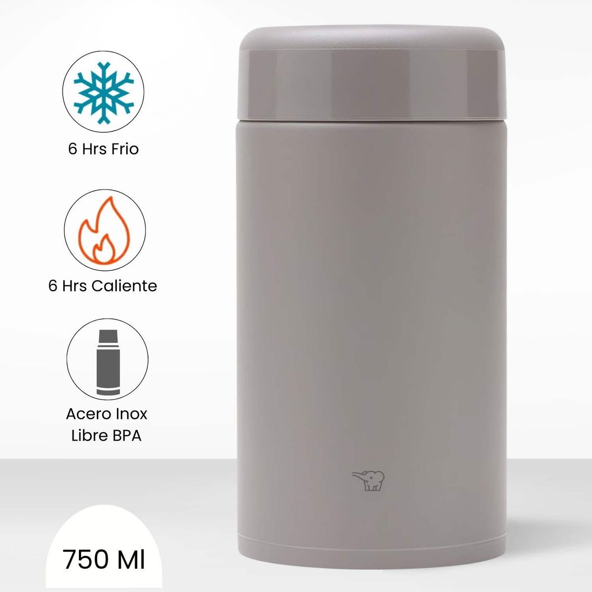 ZOJIRUSHI - Termo de Comida Un Division Zojirushi Gris 750 Ml