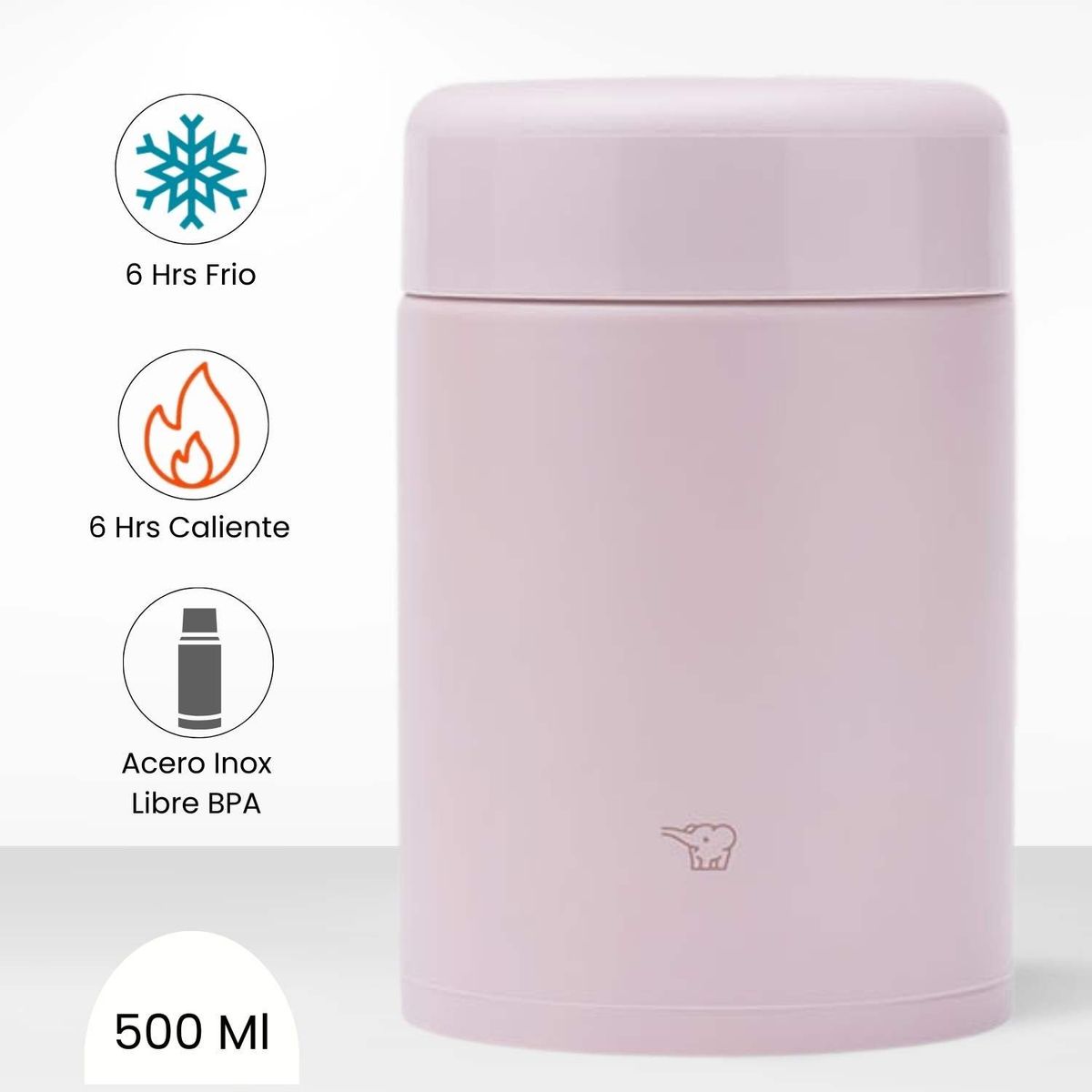 ZOJIRUSHI - Termo de Comida Un Division Zojirushi Rosa 500 Ml