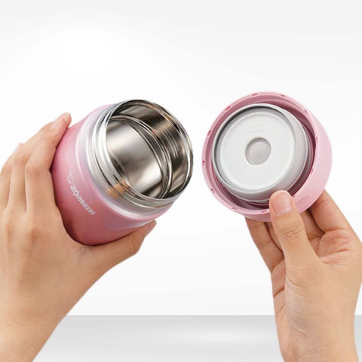 ZOJIRUSHI - Termo de Comida Steel Food Zojirushi Rosado 350ml