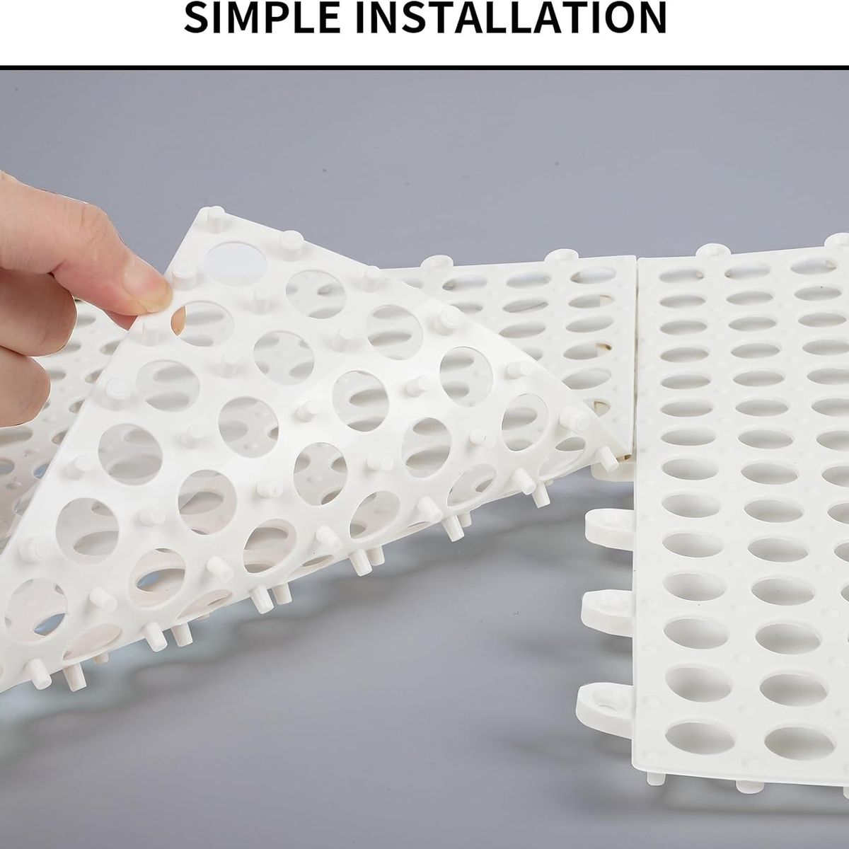 GENERICO - Pack X6 Alfombrilla de baño antideslizante alfombra impermeable blanco