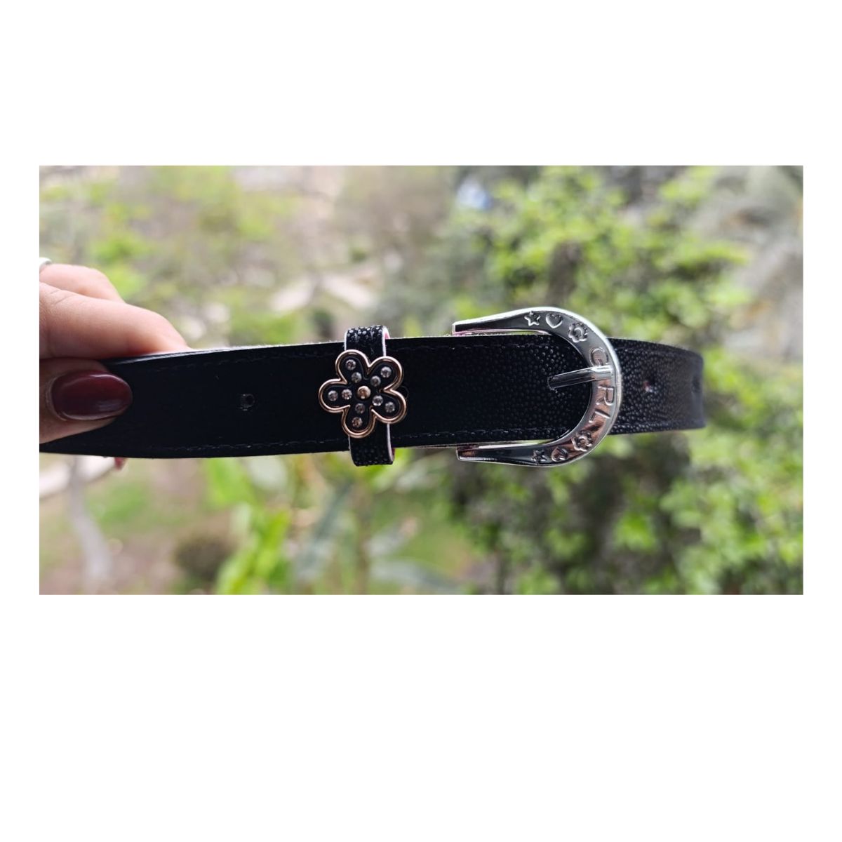 GENERICO - Correa de Niña  80cm ModFlor Negro #1