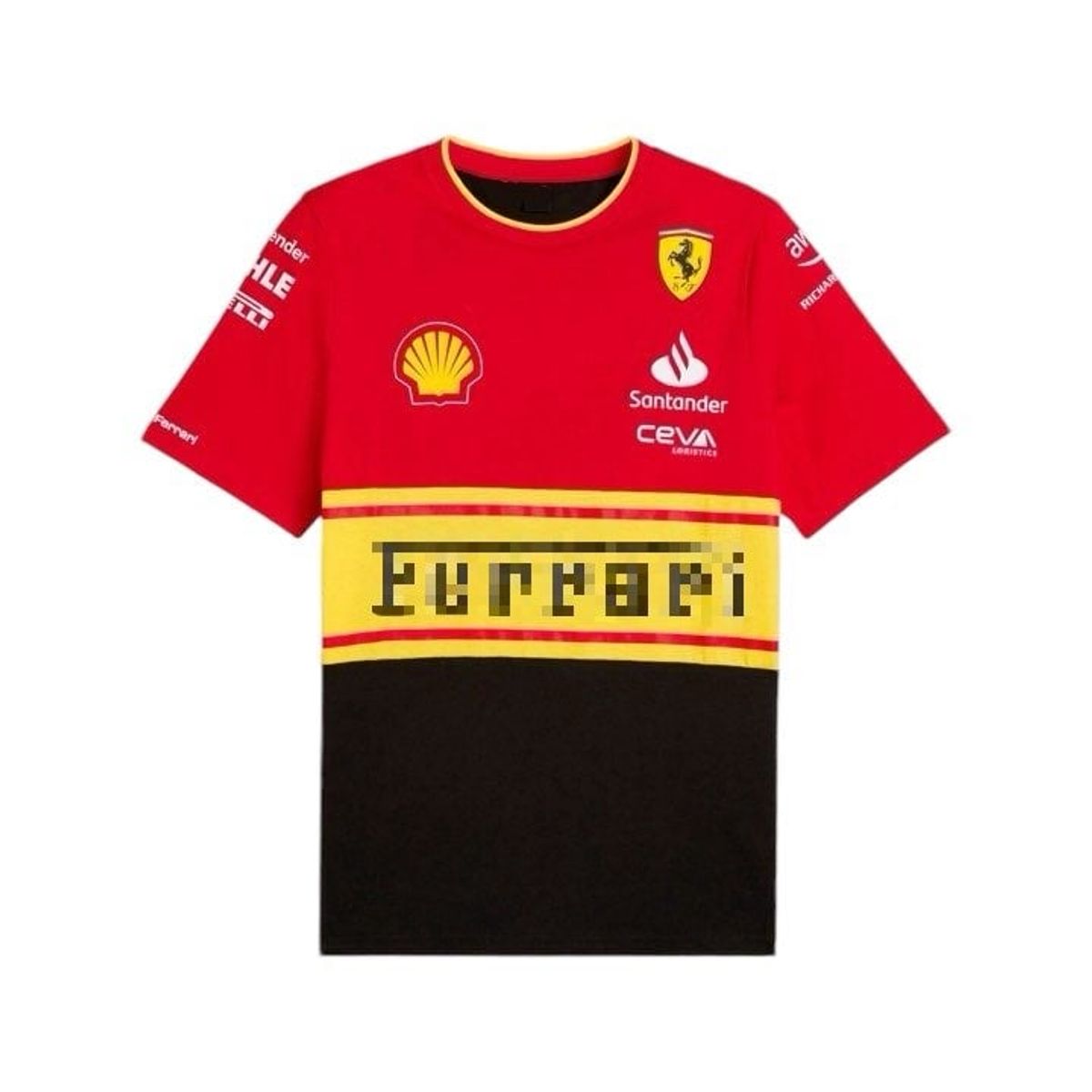GENERICO - Camiseta Ferrari Polo Formula 1 Lecrerc F1 Sainz Rojo