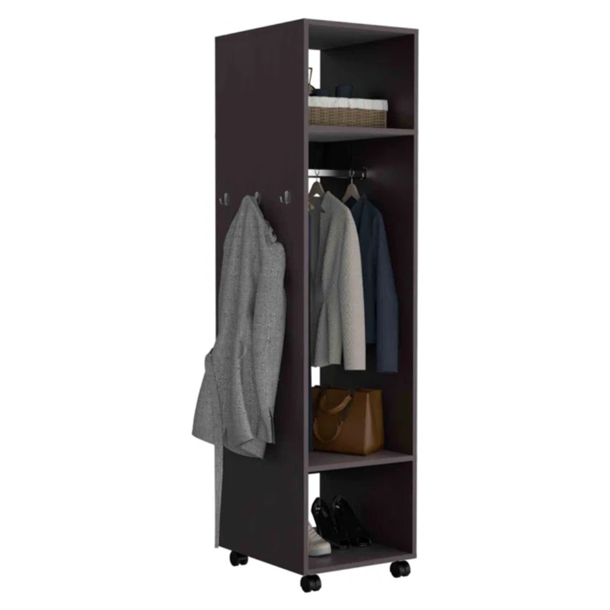 GENERATIONS - Armario Giratorio con espejo Jerit Negro Petrox Home