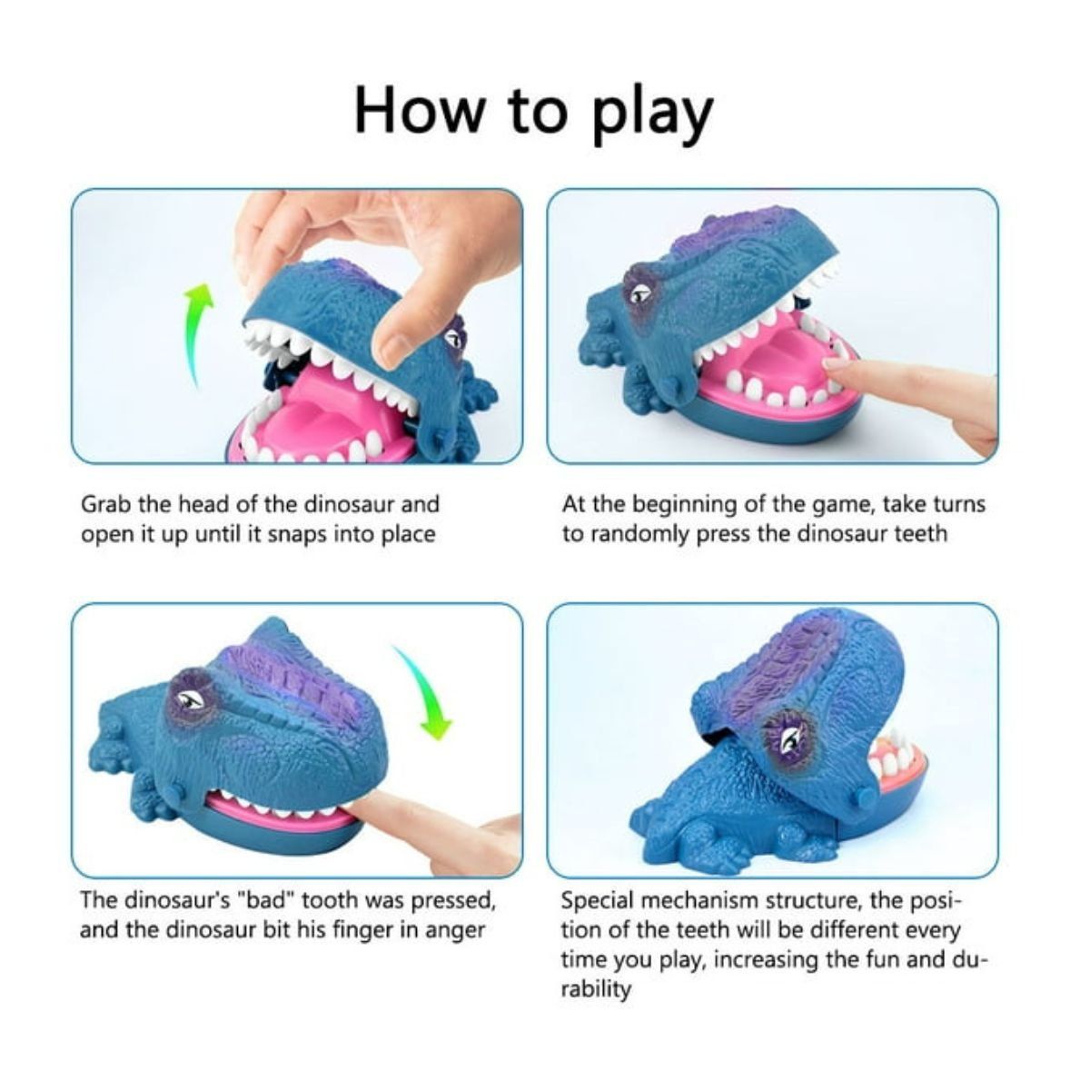 GENERICO - JUGUETE DINOSAURIO DENTISTA CON LUZ Y SONIDO DIDACTICO