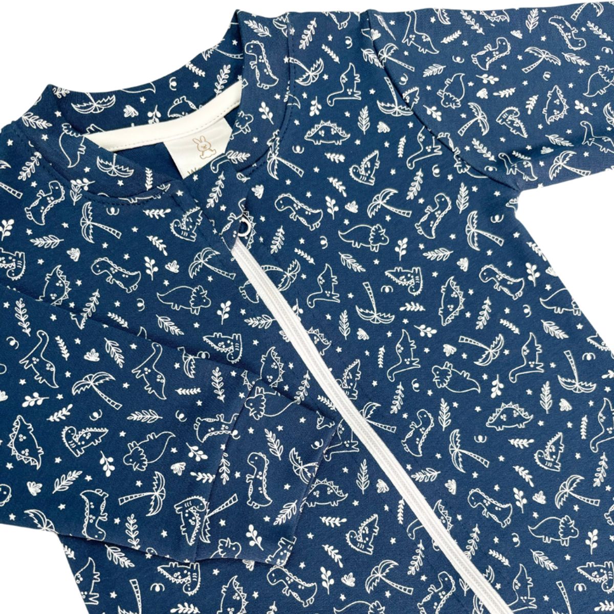 WAWA PIMA - PIJAMA BEBÉ NIÑO CON PIECITO ALGODÓN PIMA - DINO BLUE