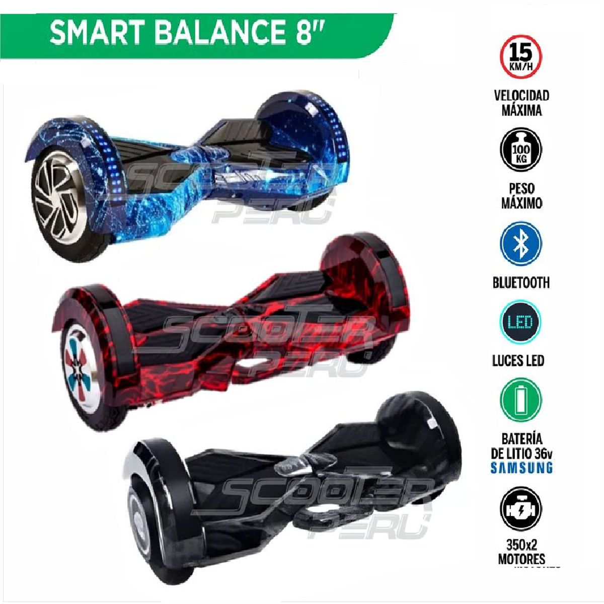 GENERICO - Smart Balance Ollie con Bluetooth y Ruedas 10 mm