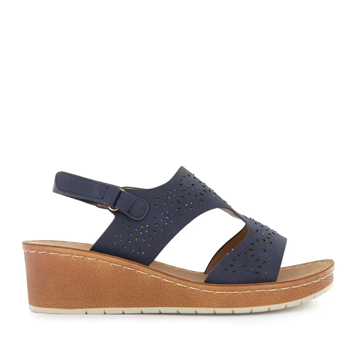 IMPULS - Sandalias Taco Cuña Mujer Impuls Alida03 Azul