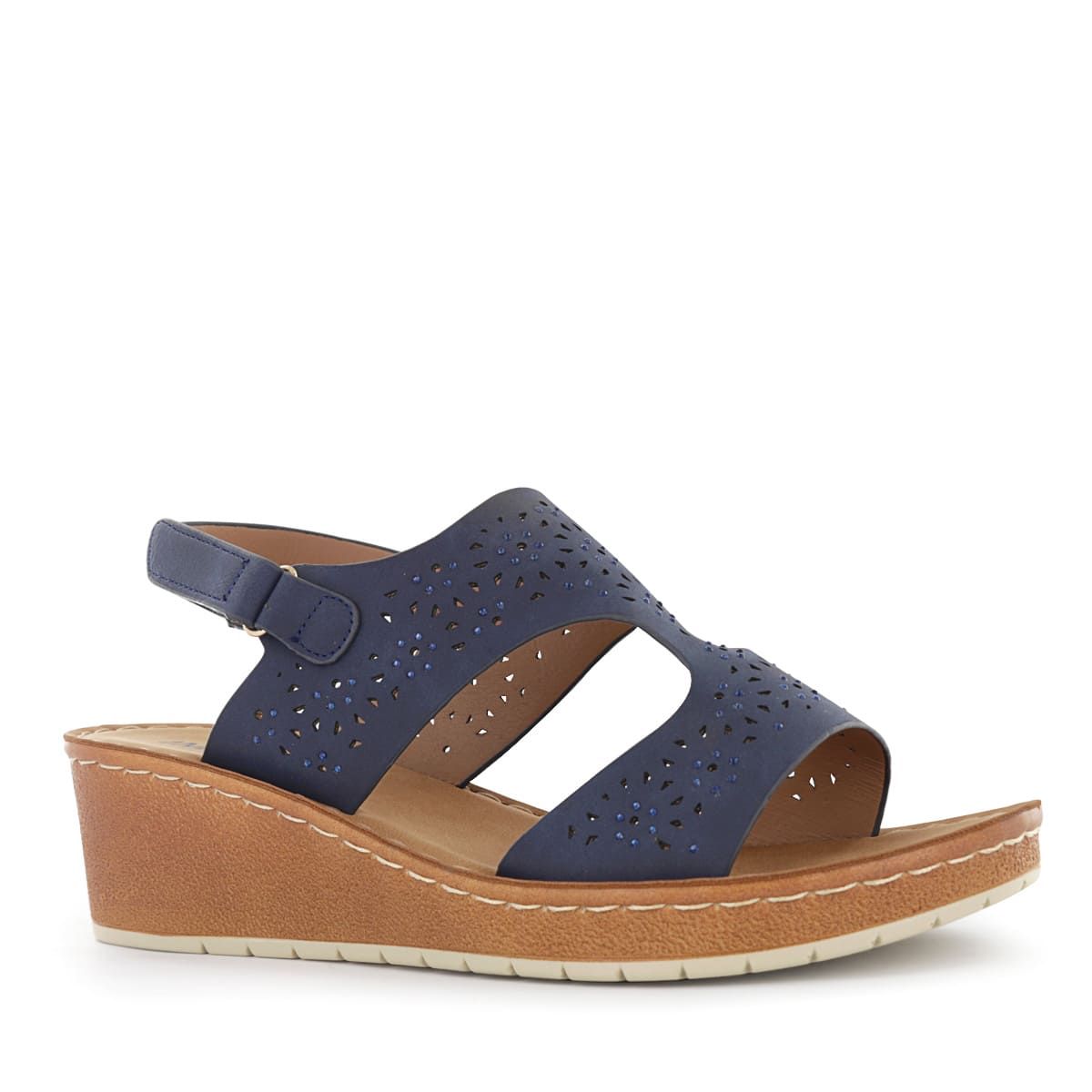 IMPULS - Sandalias Taco Cuña Mujer Impuls Alida03 Azul