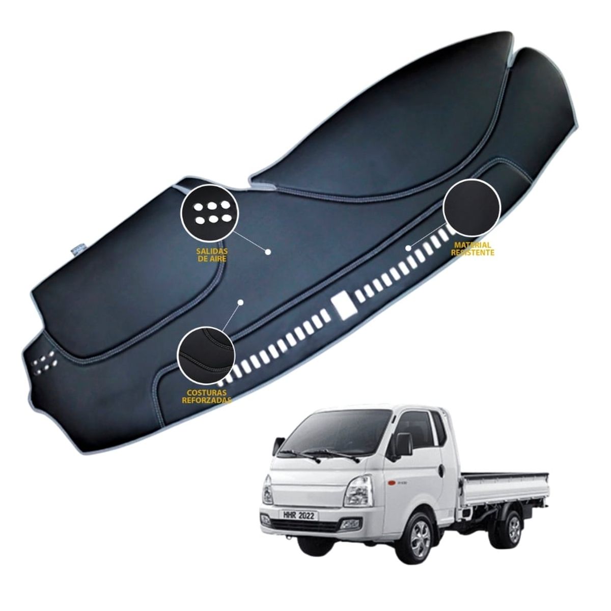 TECGO - PROTECTOR DE TABLERO TIPO HYUNDAI H100 2020 TACTO CUERO