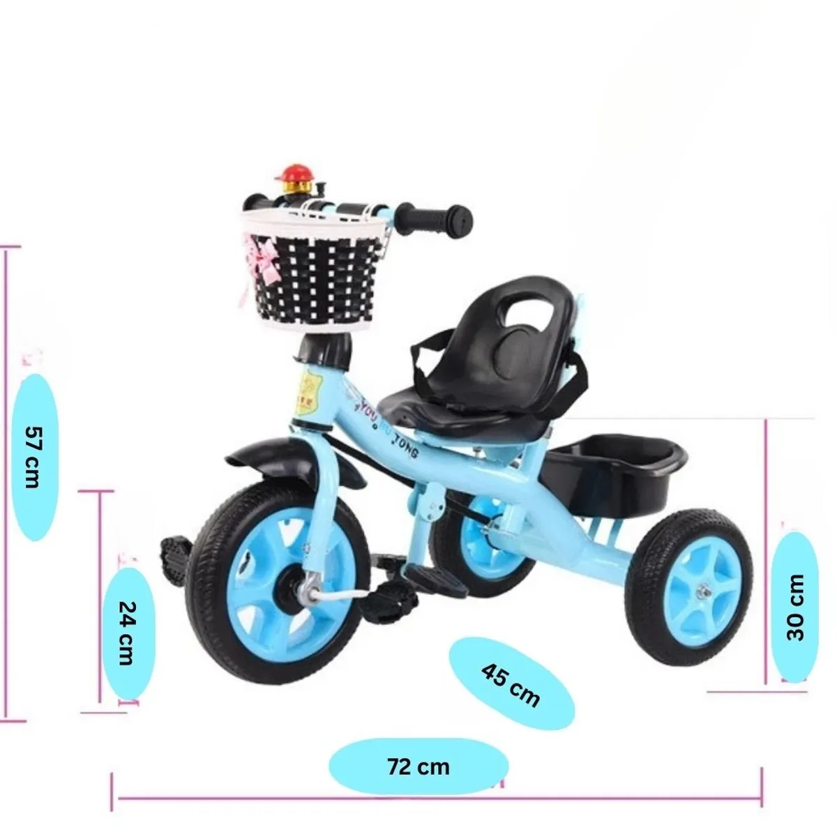 GENERICO - Triciclo Para Niños Bicicleta Vintage - Azul