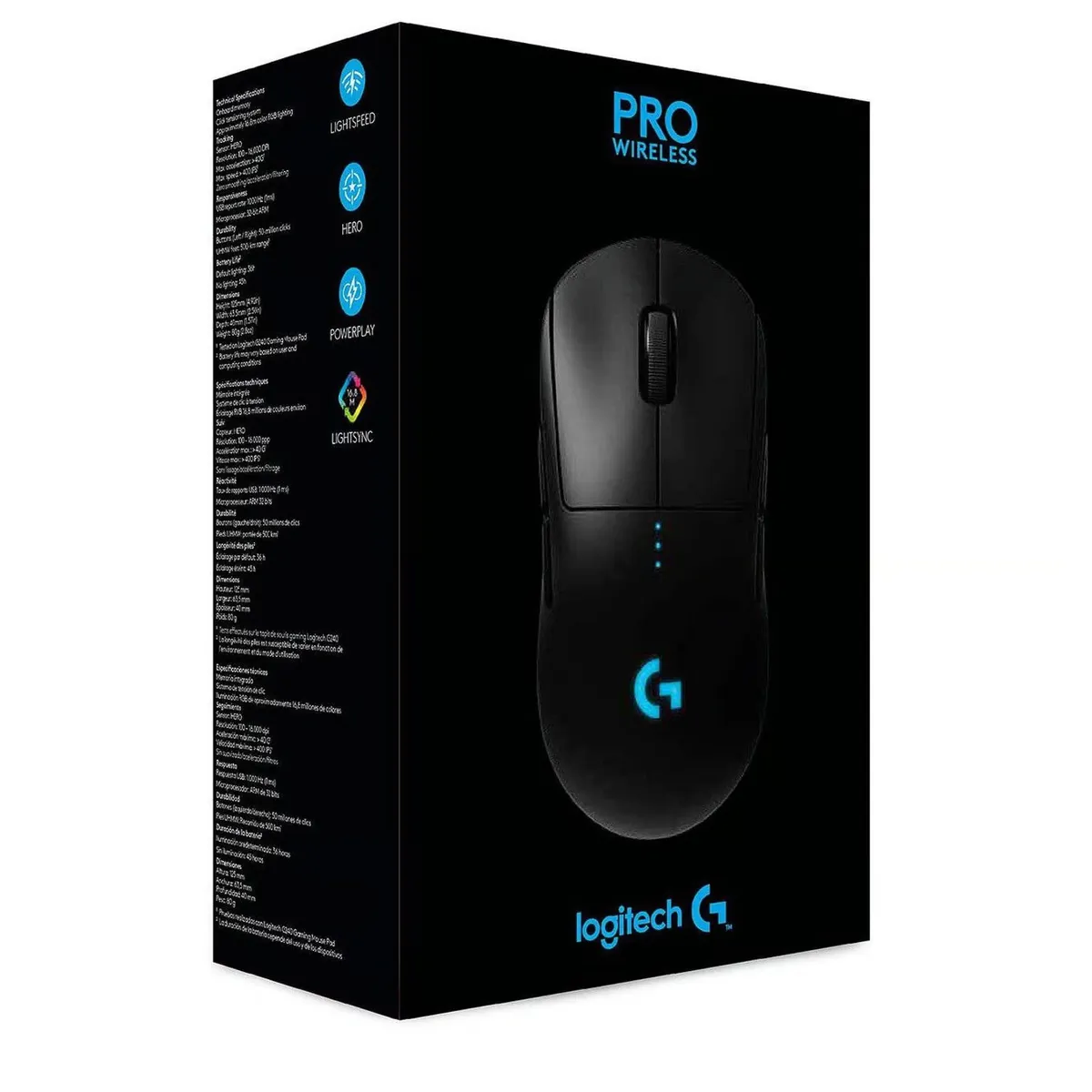 LOGITECH - MOUSE LOGITECH G PRO WIRELESS HERO 25K RGB 910-005270 NEGRO