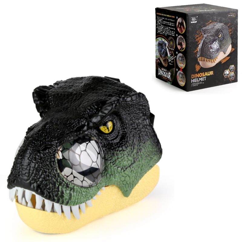 GENERICO - Mascara Dinosaurio T-rex ajustable con luz y Sonido