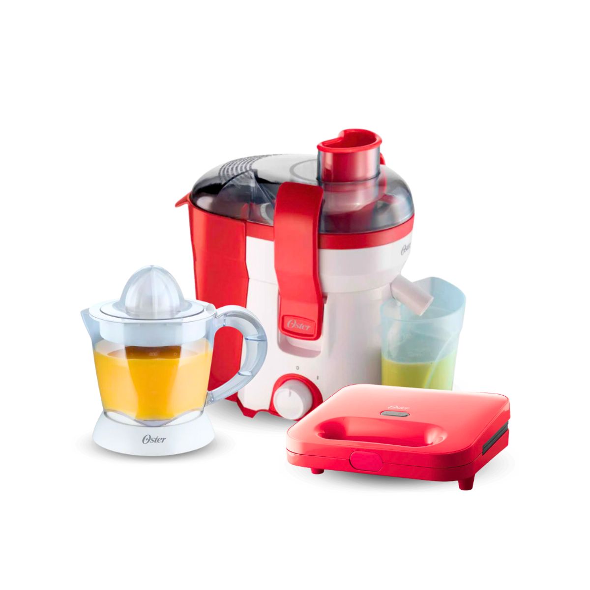 OSTER - ComboNavi Extractor de Jugos + Sandwichera + Exprimidor de Cítricos