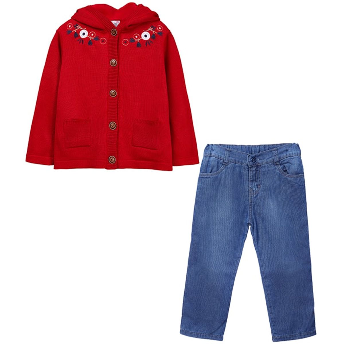 GENERICO - Conjunto para Bebe Niña Capucha Roja