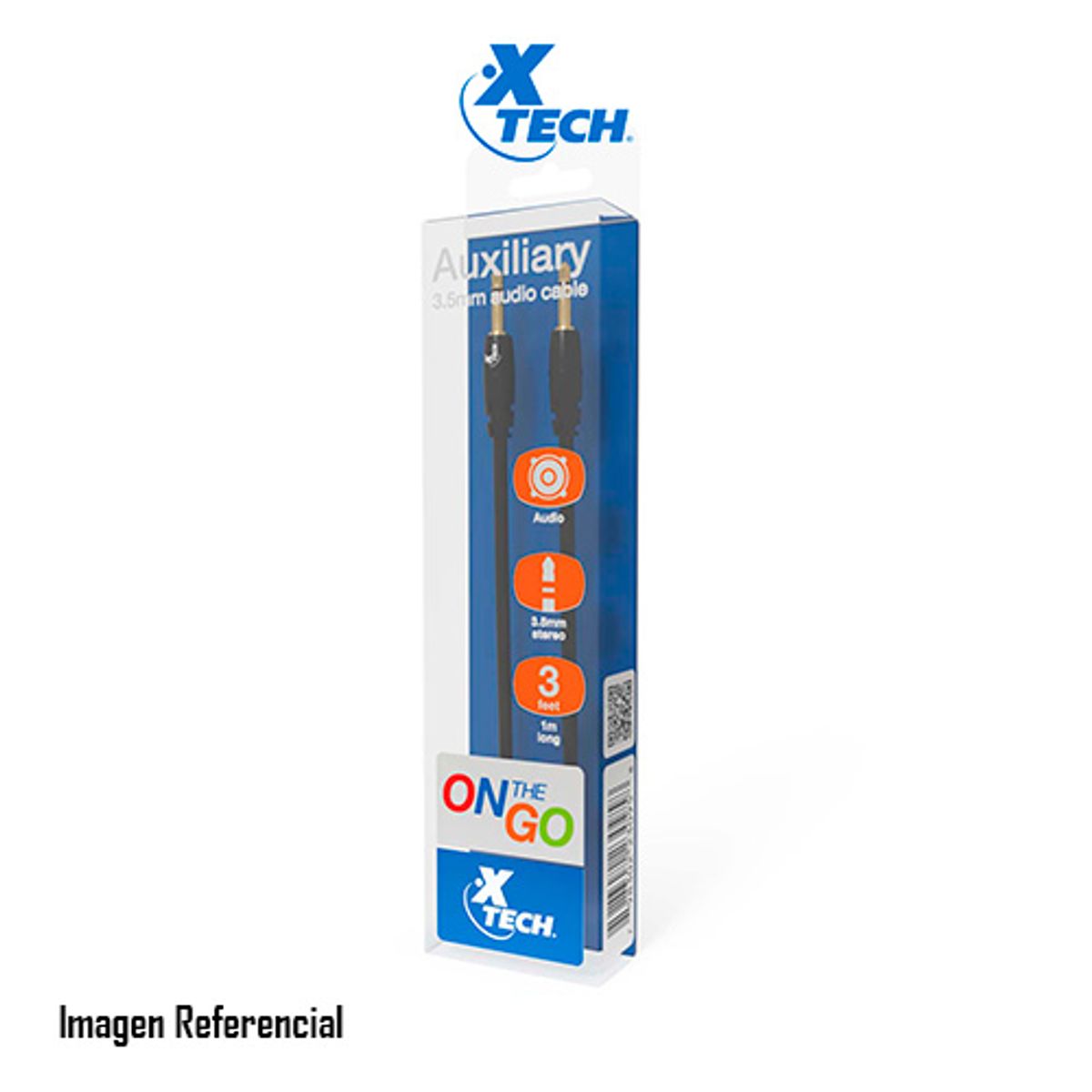 XTECH - CABLE DE AUDIO XTECH ON-THE-GO 35MM LONGITUD 1M PN XTG-232