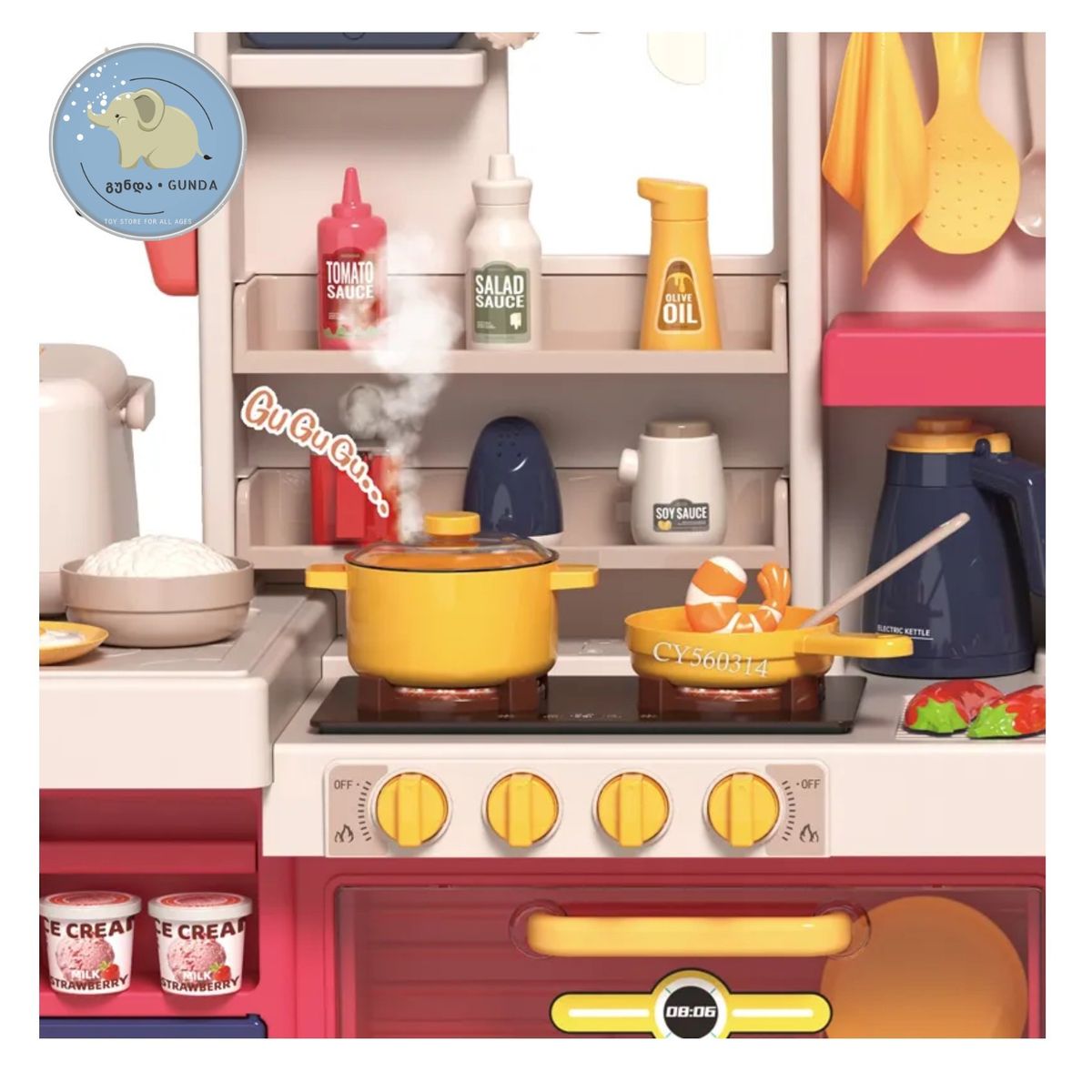 GENERICO - Juguete de Cocina para Niñas de 77pcs con Sonido y Luces