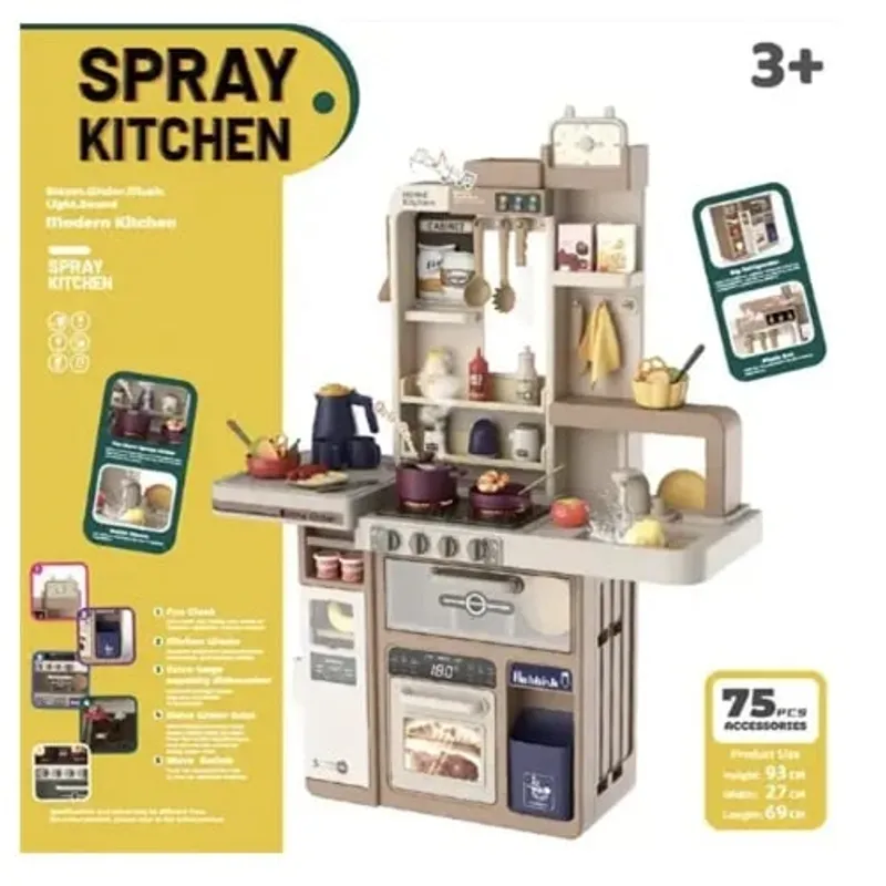 GENERICO - kitchen Infantil Spray ,efectos de luz y sonido, 75 pzs