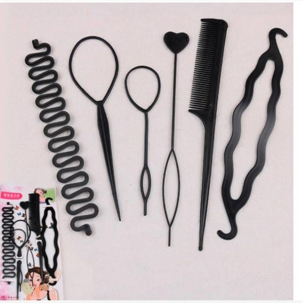 GENERICO - Set de Peinados y Trenzas en negro