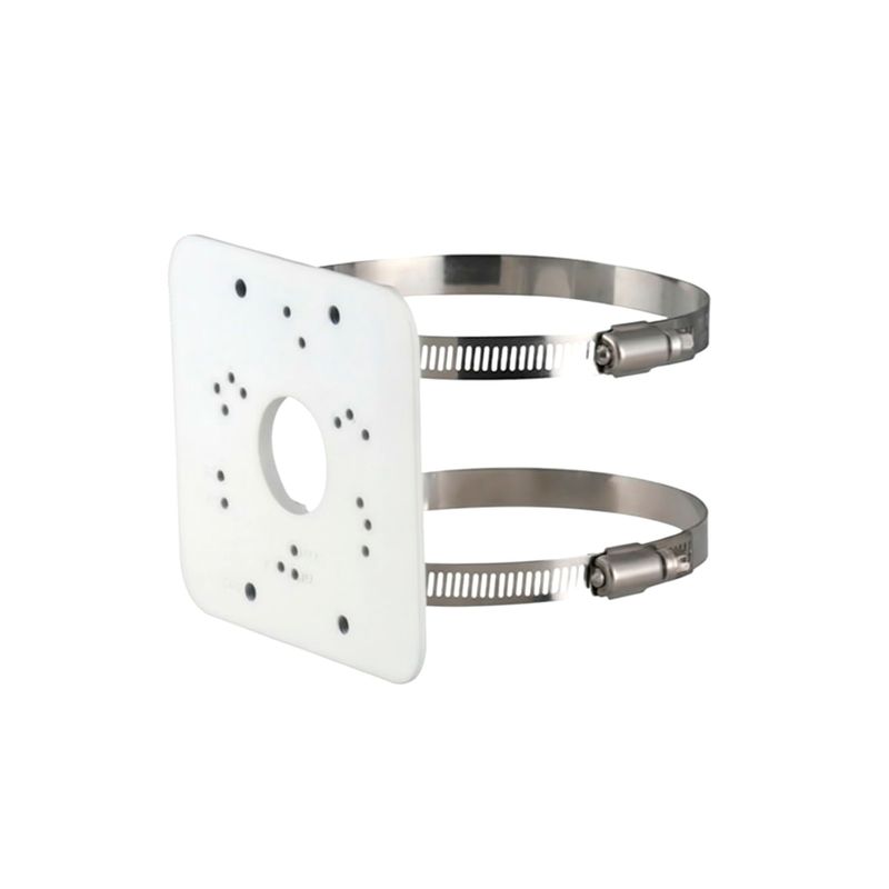 ZKTECO - SOPORTE METALICO ZKTECO DE CAMARA PARA POSTE BLANCO PN ZK-PFA152-E
