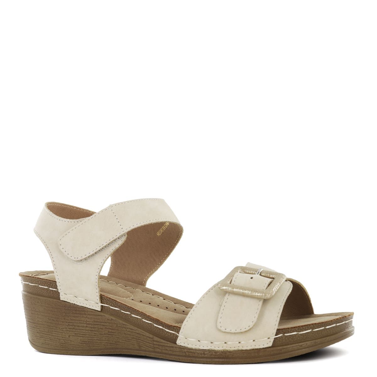 IMPULS - Sandalias Cuña Mujer Impuls Saida04 Beige