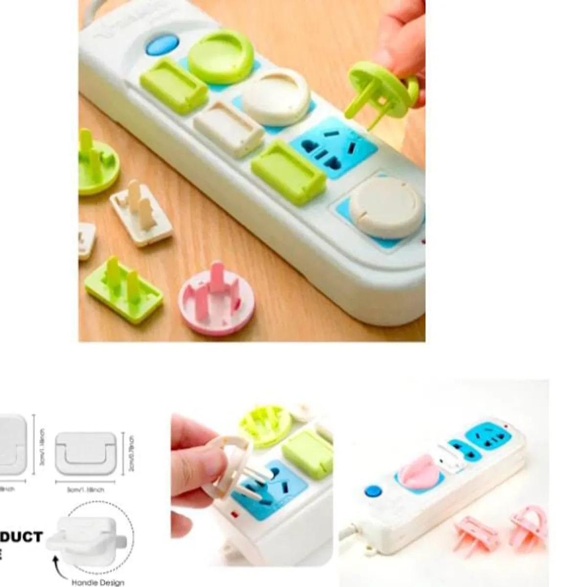 GENERICO - Pack de 12 protectores de enchufe para niños