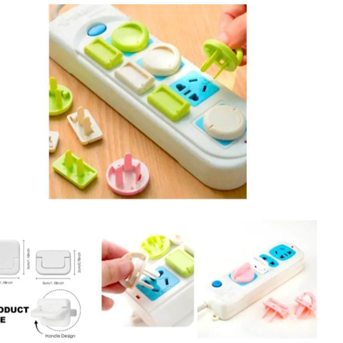 GENERICO - Pack de 12 protectores de enchufe para niños