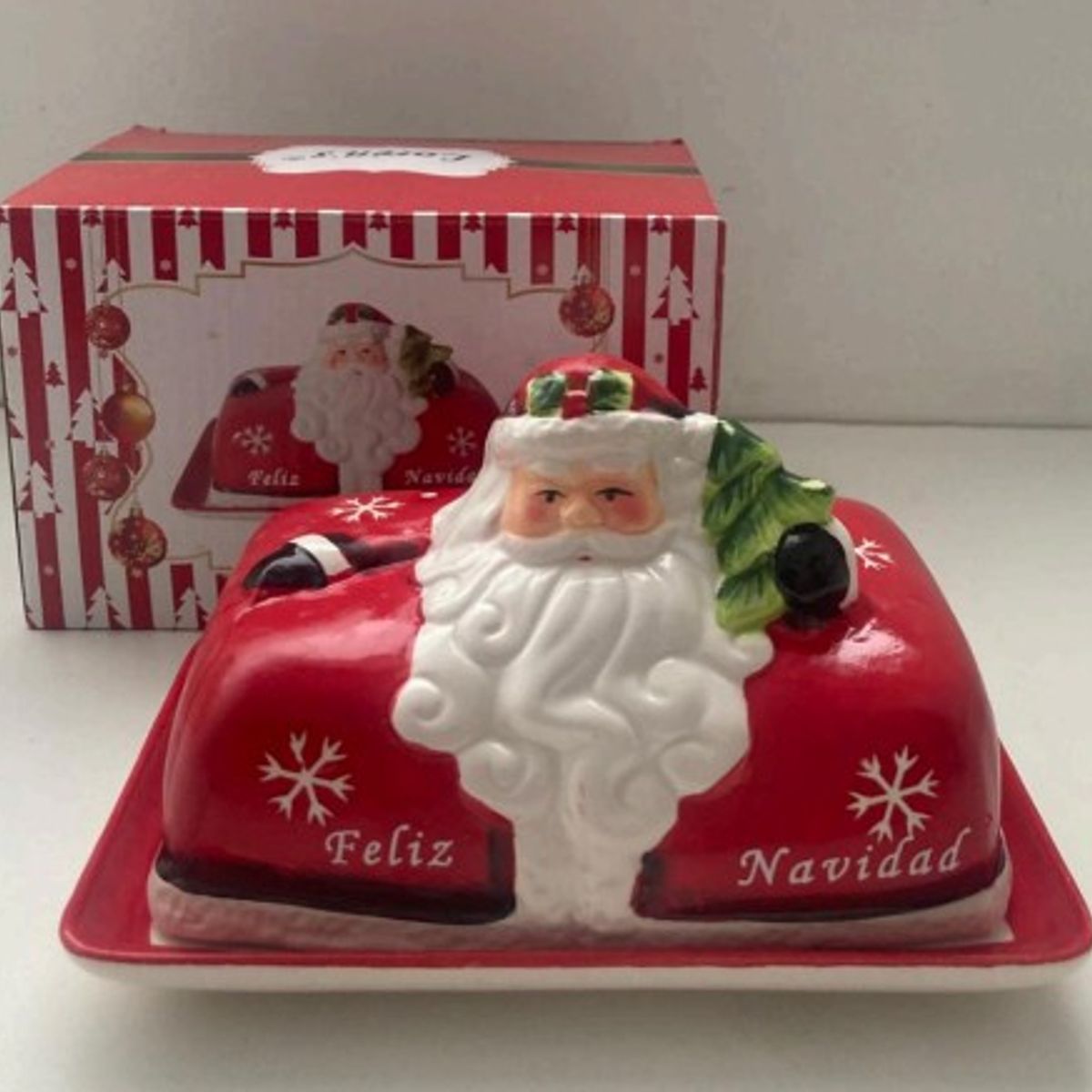 GENERICO - Mantequillera Navideña de Papa Noel