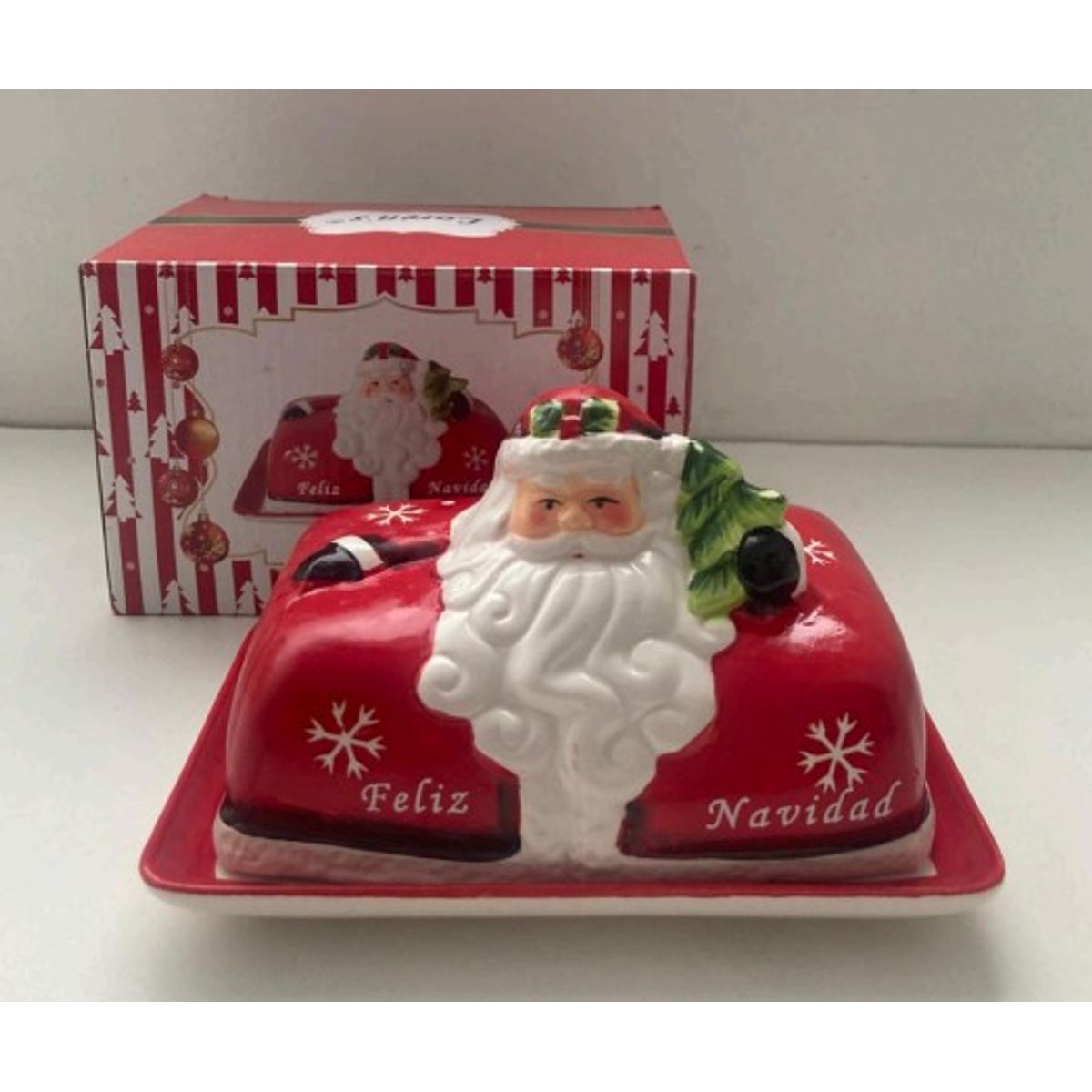 GENERICO - Mantequillera Navideña de Papa Noel