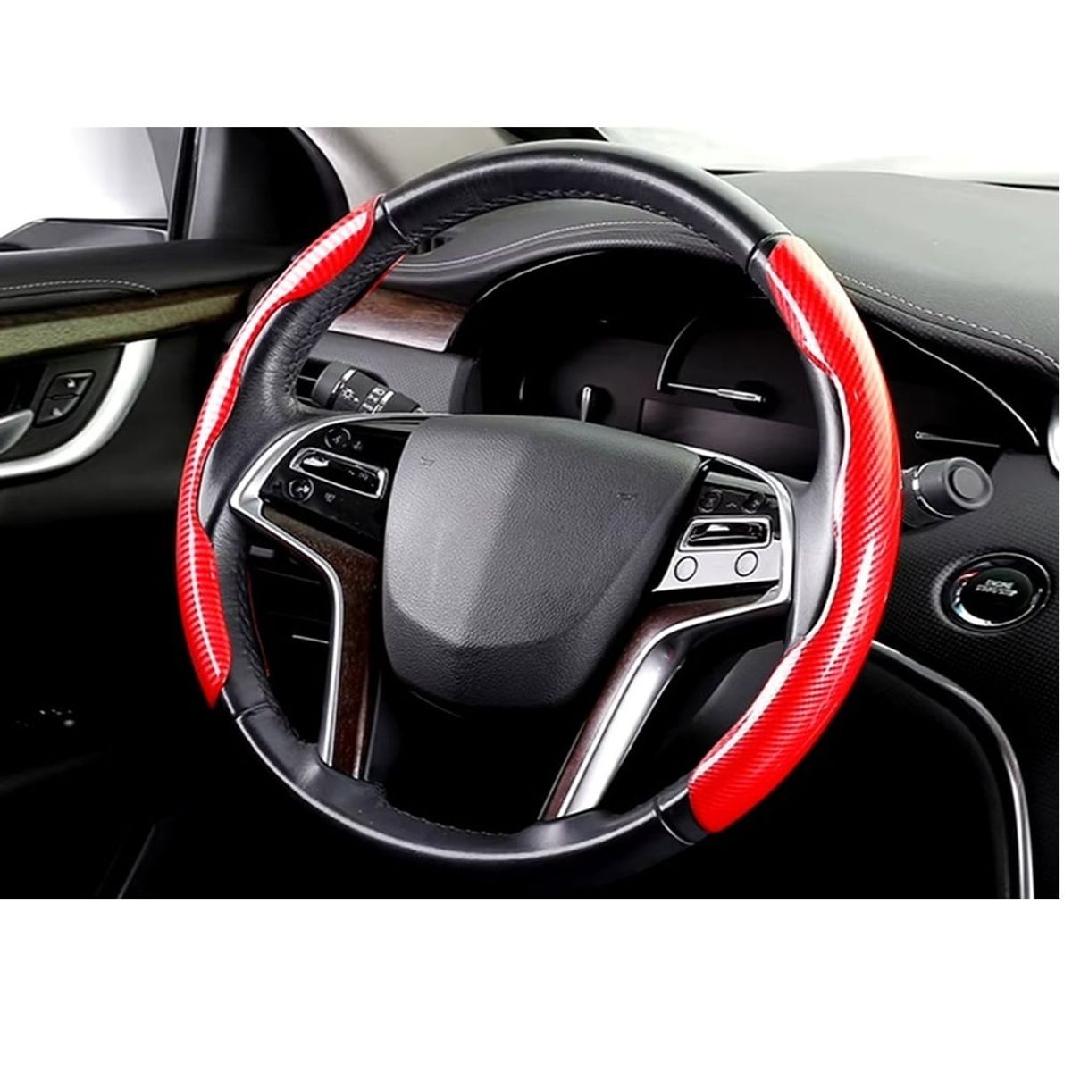 OTTOWARE - Cubierta para Volante de Auto Rojo