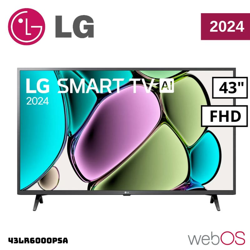 LG - TELEVISOR LG 43' 43LR6000PSA FHD SMART TV AÑO 2024 THINQ AI WEBOS