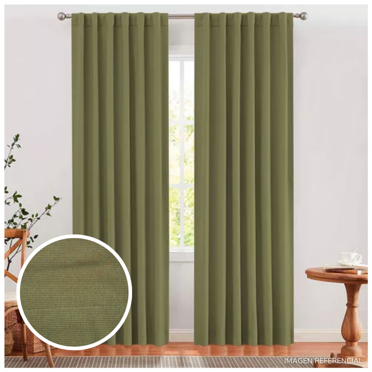 INSPIRA MARKET - Cortina cortina elegante 140 X 240 cm SET Blackout