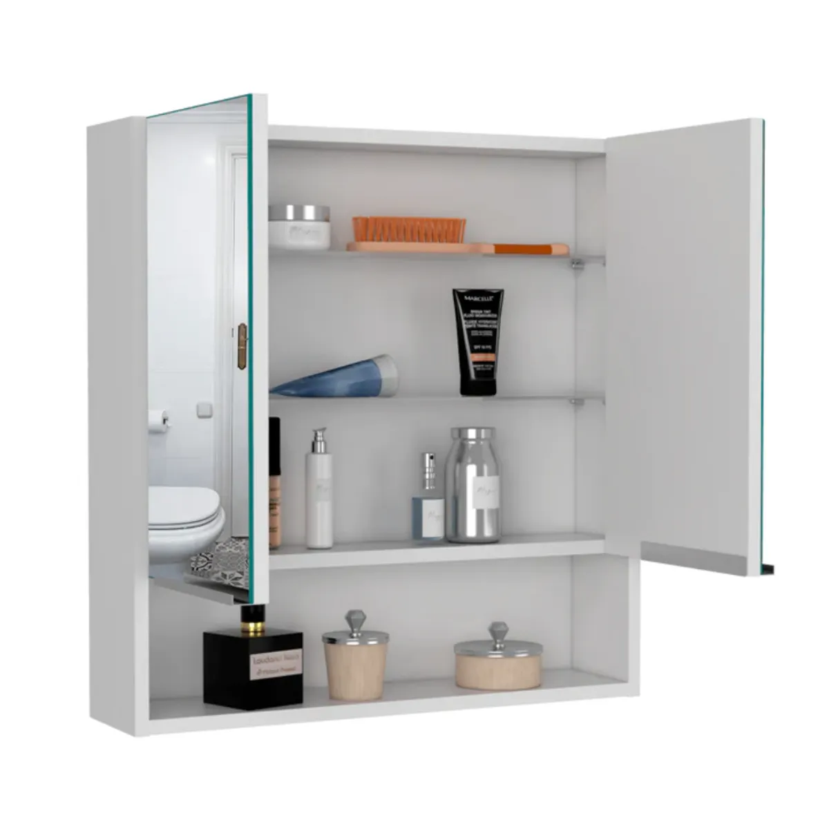 GENERICO - Gabinete Organizador de Baño Carsoli Blanco Petrox Home