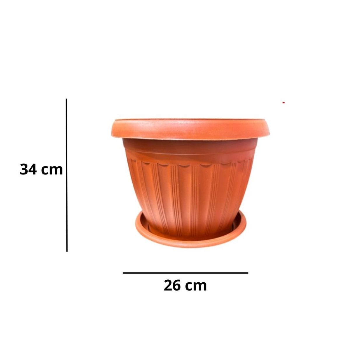 GENERICO - MACETERO TERRACOTA 34CM X 26CM