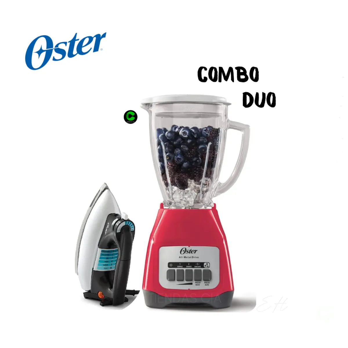 OSTER - Combo OSTER Licuadora BLSTKAG-MPB y Plancha Clásica