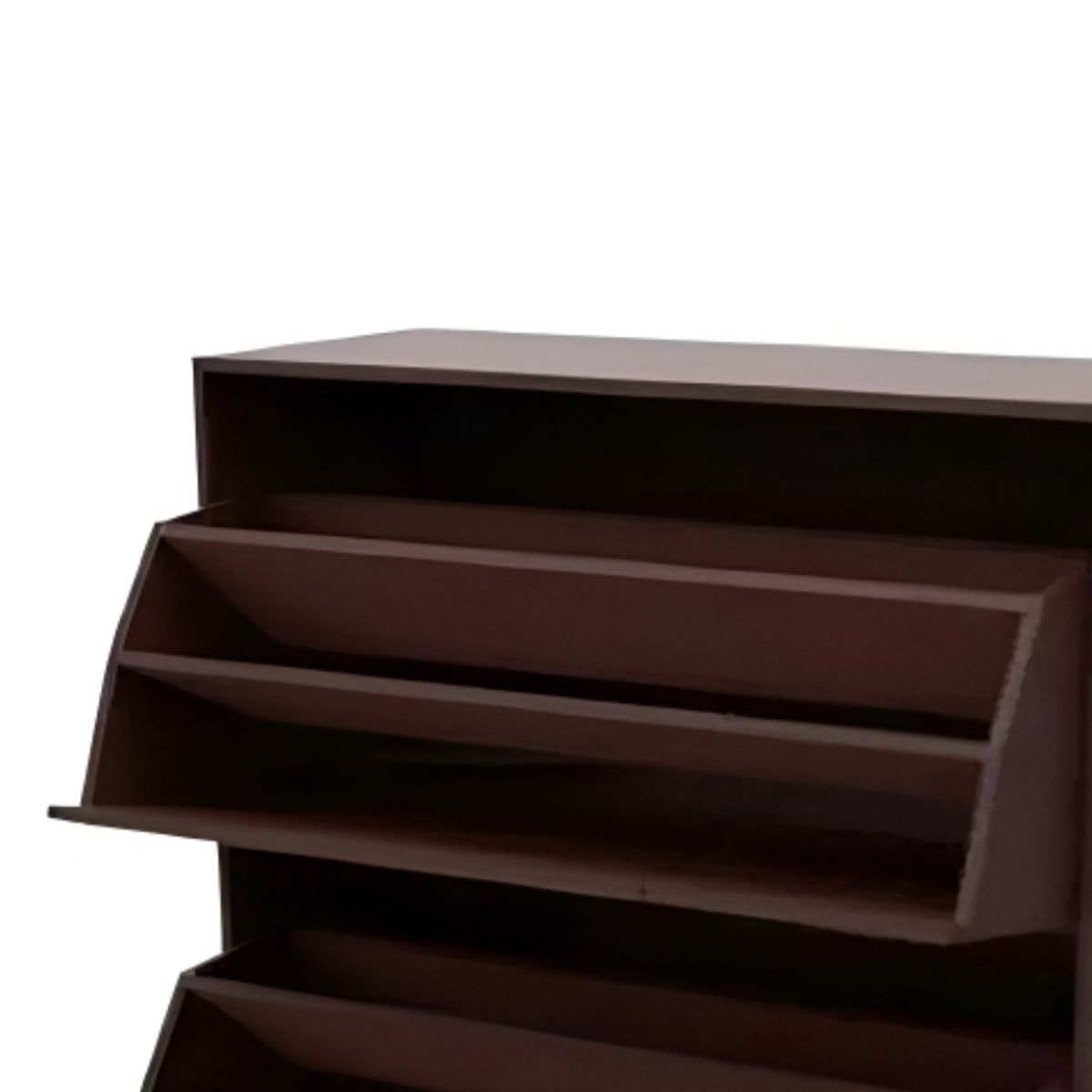 HOGAR & SPACIOS - HYS ZAPATERA WOOD 12 ZAPATOS MARRON OSCURO