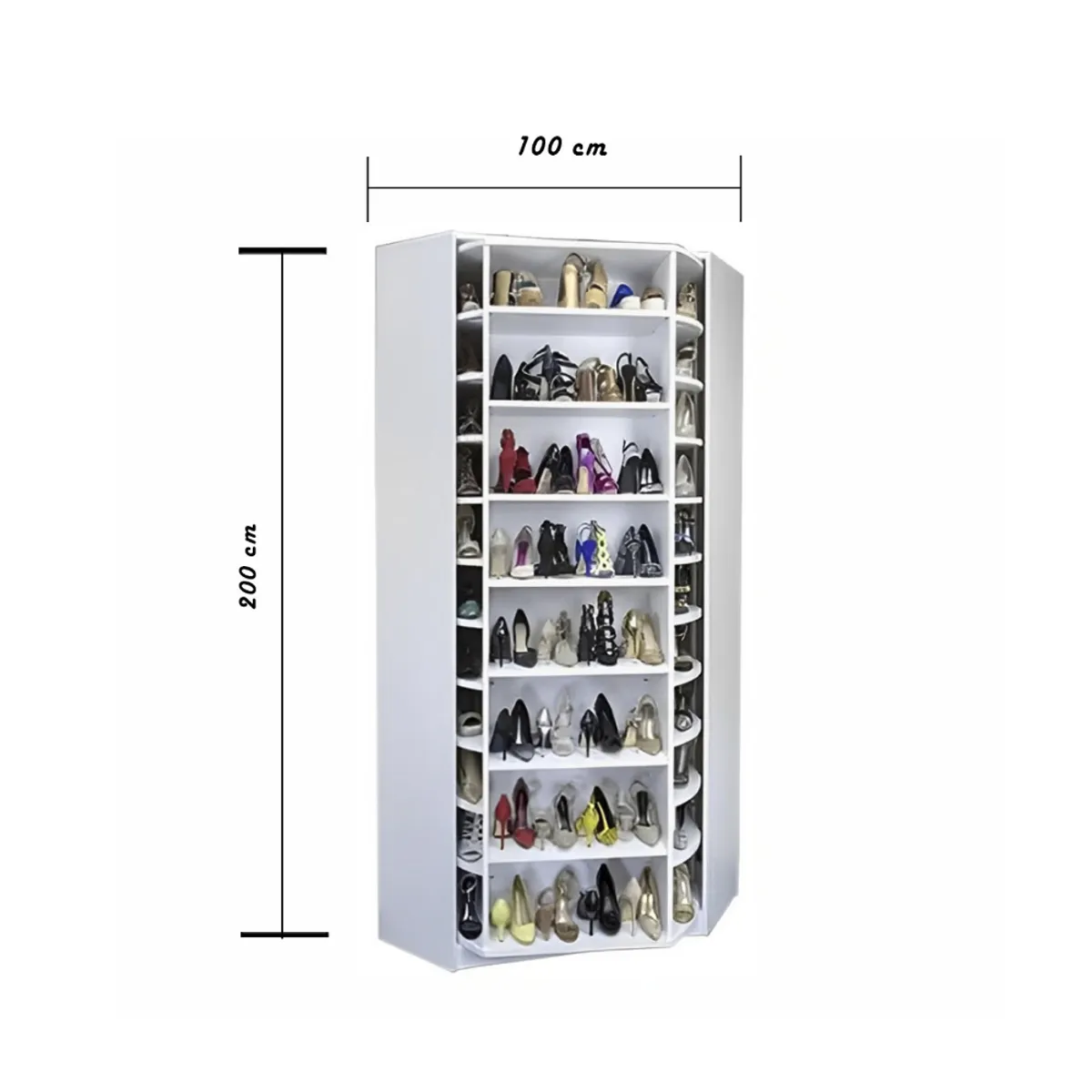HOGAR & SPACIOS - HYS ZAPATERA 360 VERTICAL BLANCO