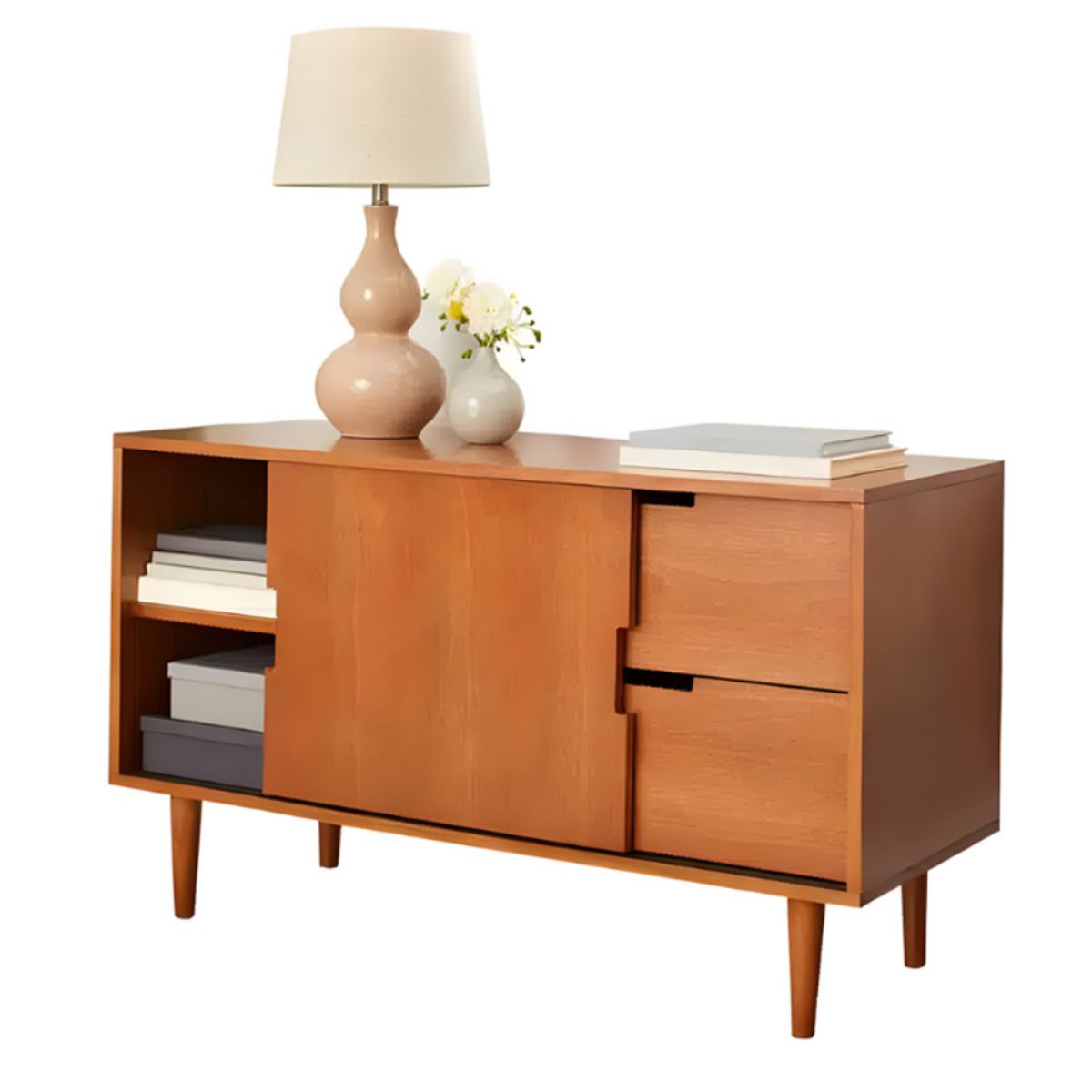 HOGAR & SPACIOS - HYS APARADOR 2 CAJONES MONSIF MADERA