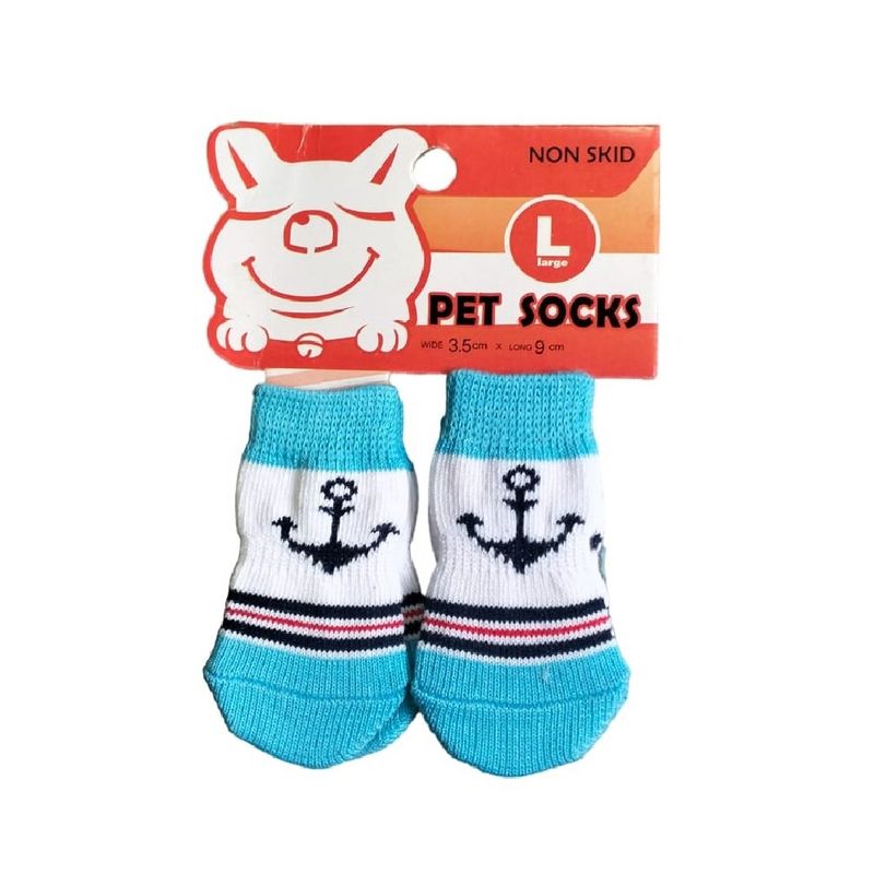 GENERICO - Pack x 1 Set de medias antideslizantes ancla talla L