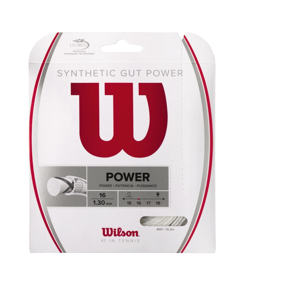 WILSON - Set de Cuerda Synthetic Gut Power 16 Blanco - Wilson