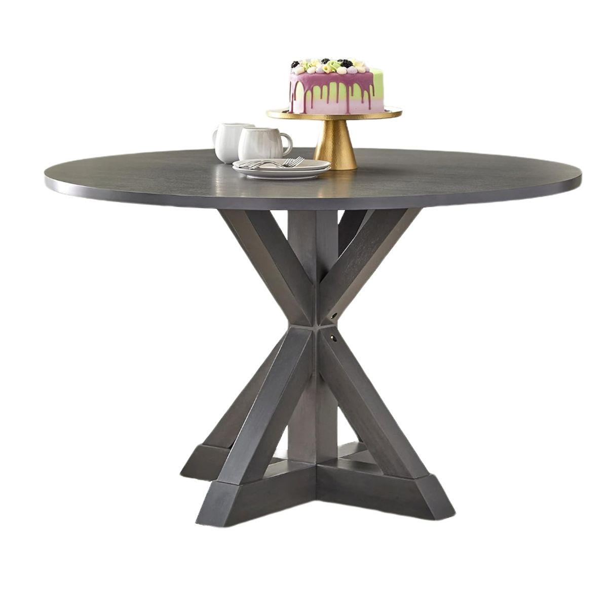 HOGAR & SPACIOS - HYS COMEDOR 4 SILLAS ERICK GRIS OSCURO