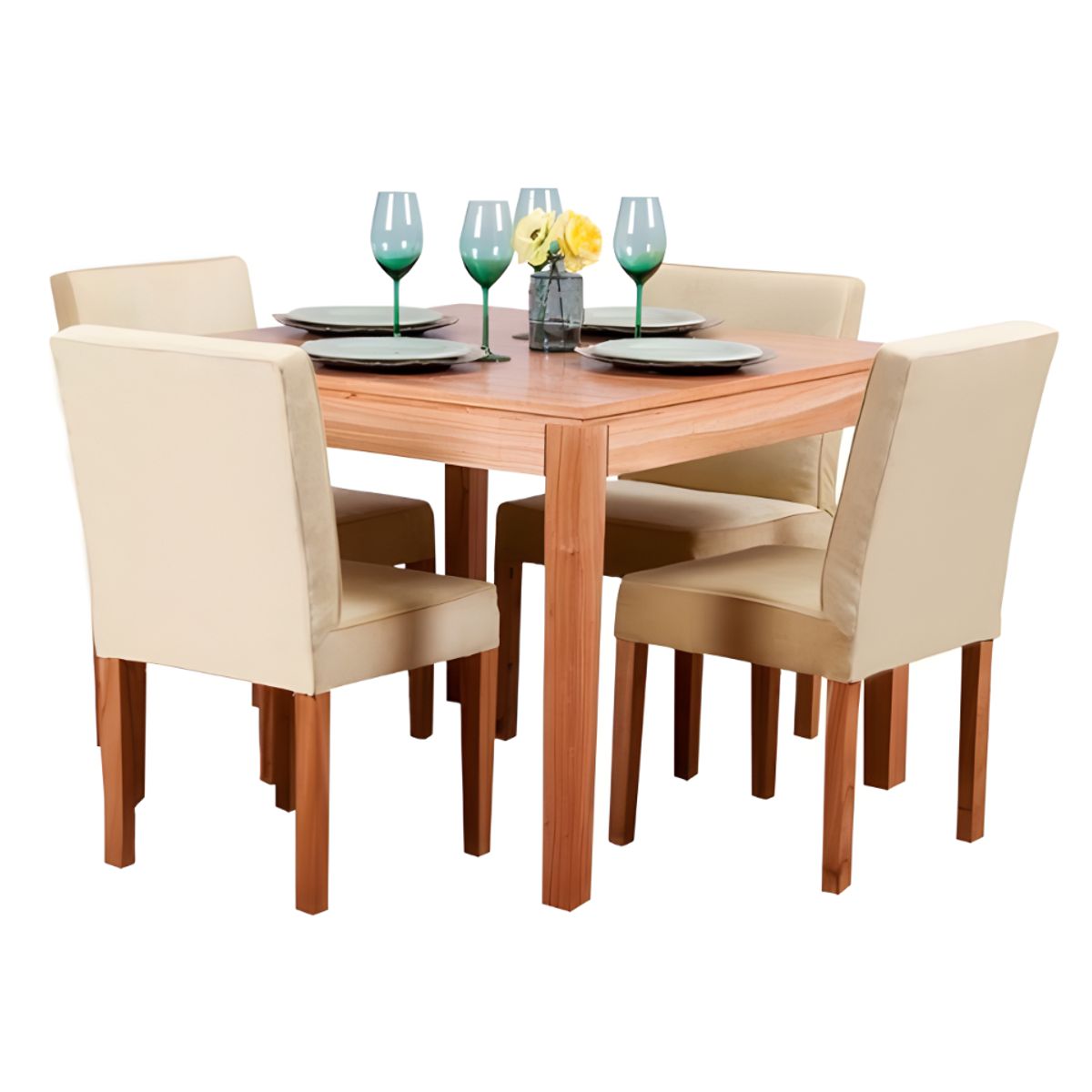 HOGAR & SPACIOS - HYS COMEDOR 4 SILLAS JULISSA MADERA
