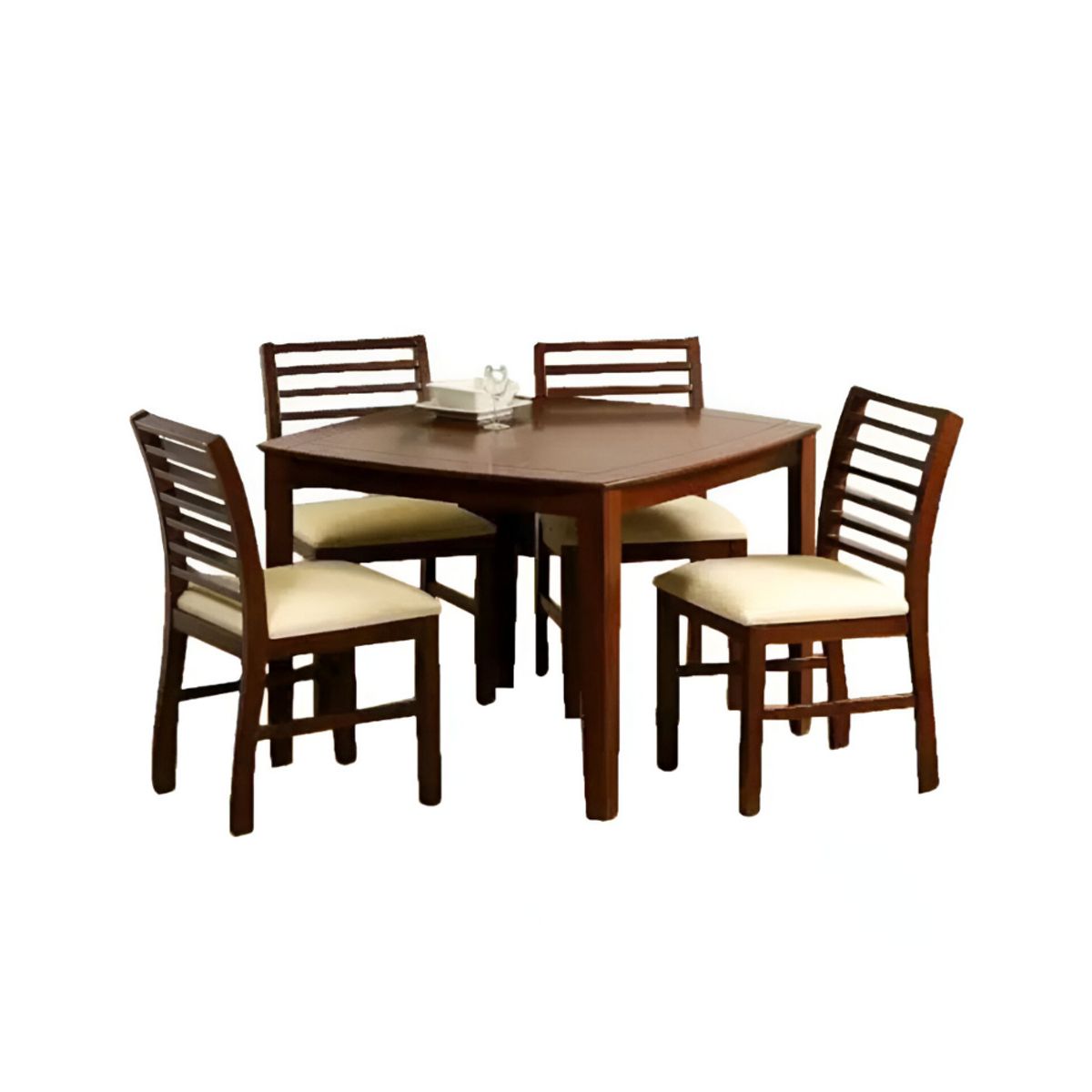 HOGAR & SPACIOS - HYS COMEDOR 4 SILLAS METZ BEIGE