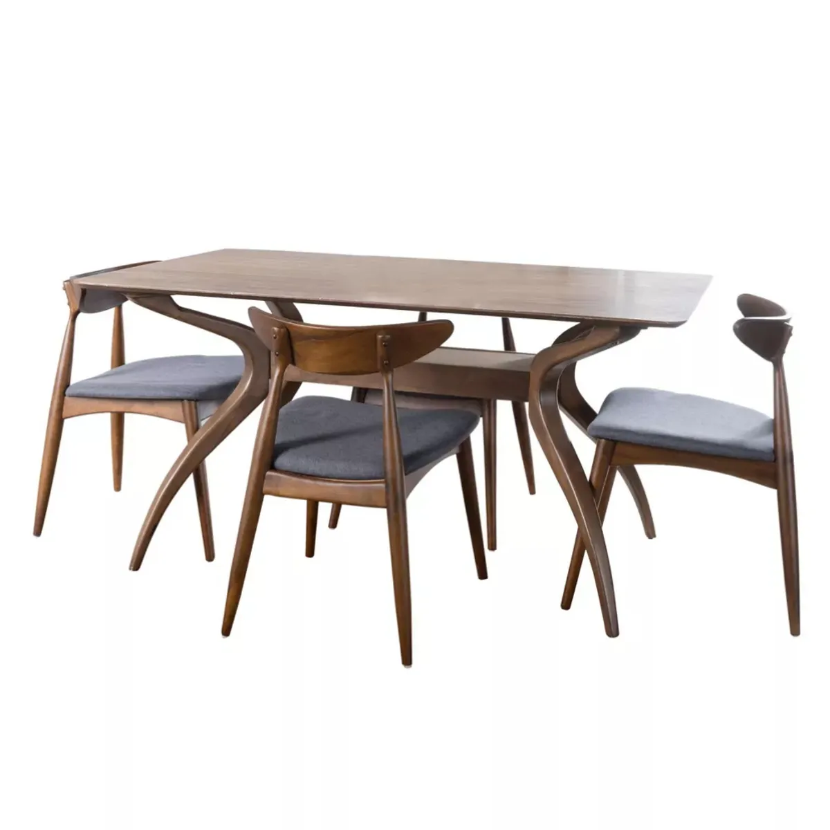 HOGAR & SPACIOS - HYS COMEDOR 4 SILLAS LUPE MARRON