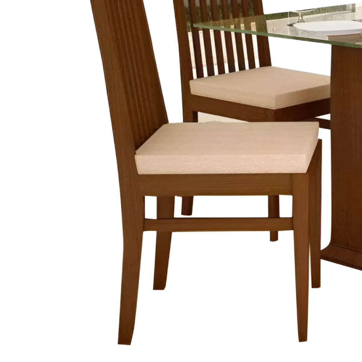 HOGAR & SPACIOS - HYS COMEDOR 4 SILLAS ORLANDO ALMENDRA