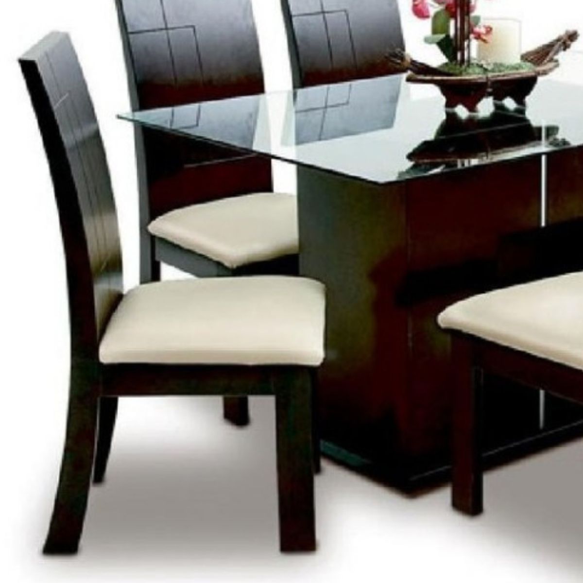HOGAR & SPACIOS - HYS COMEDOR 6 SILLAS DEMA BLANCO
