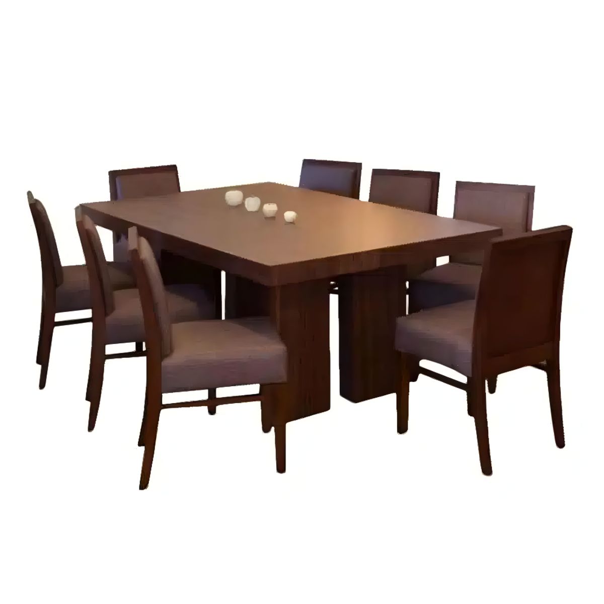 HOGAR & SPACIOS - HYS COMEDOR 8 SILLAS CANNES MARRON